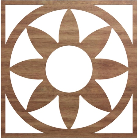 Ekena Millwork Blume Wood Fretwork Pierced Ceiling Medallion, Walnut, 38"OD x 13 1/8"ID x 3/8"T CMWP38X38X0375BLWA